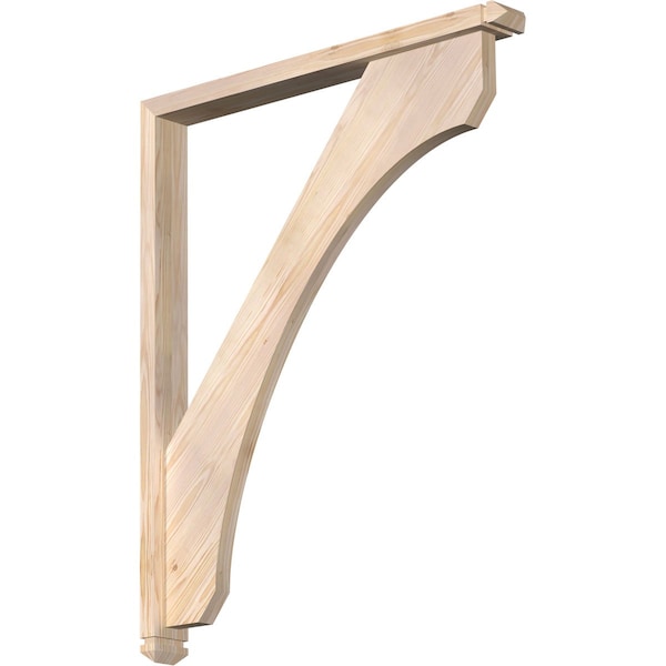 Ekena Millwork Legacy Arts and Crafts Smooth Bracket w/ Offset Brace, Douglas Fir, 3 1/2"W x 34"D x 42"H BKT0402X34X42LEC03SDF - main